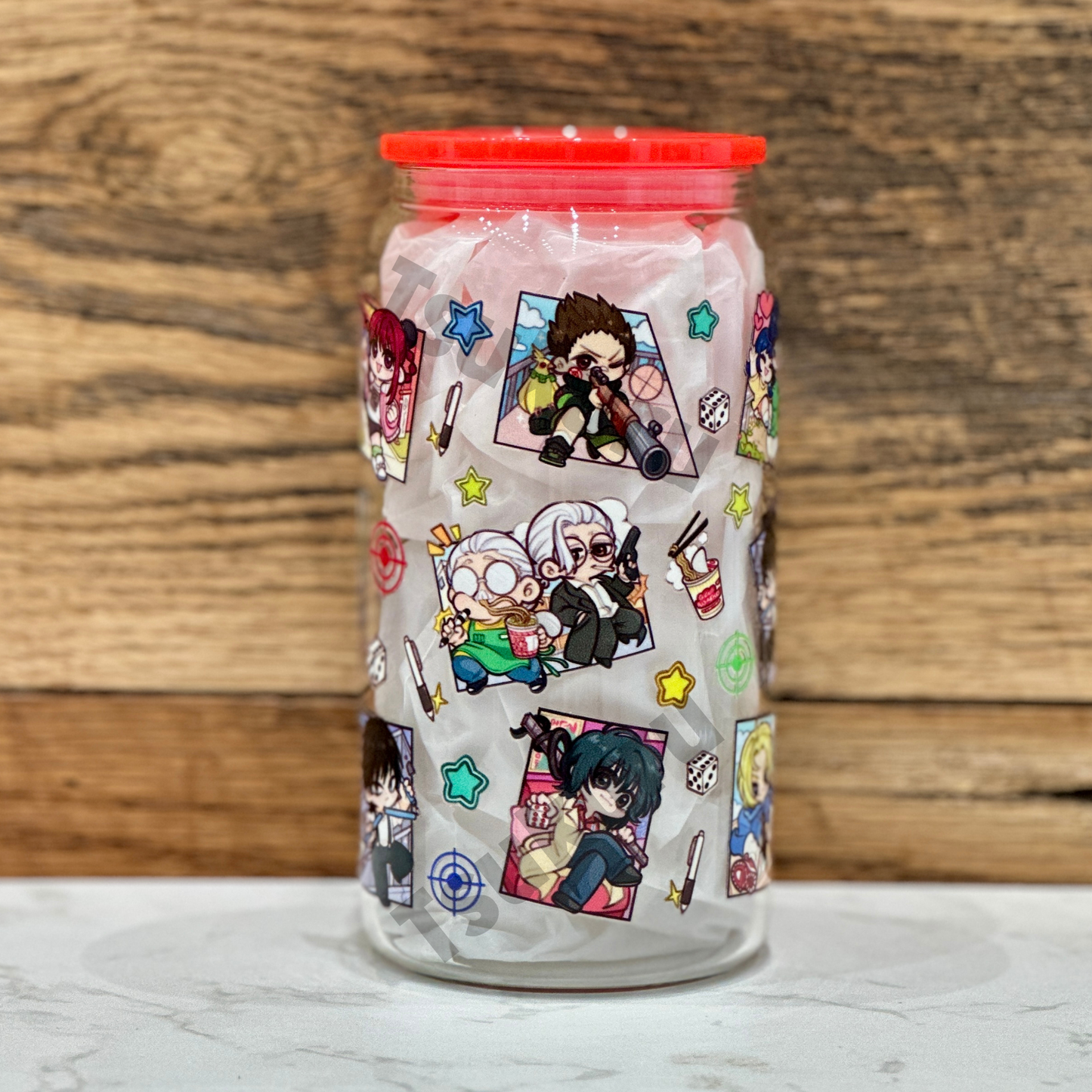 16oz Clear Glass Tumbler - Assassins (Double Sided)