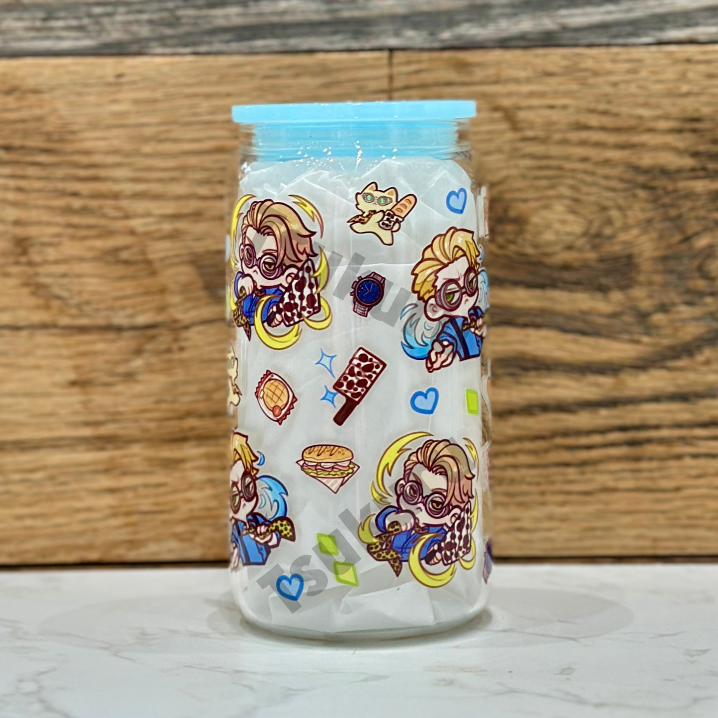 16oz Clear Glass Tumbler - OT (Double Sided)