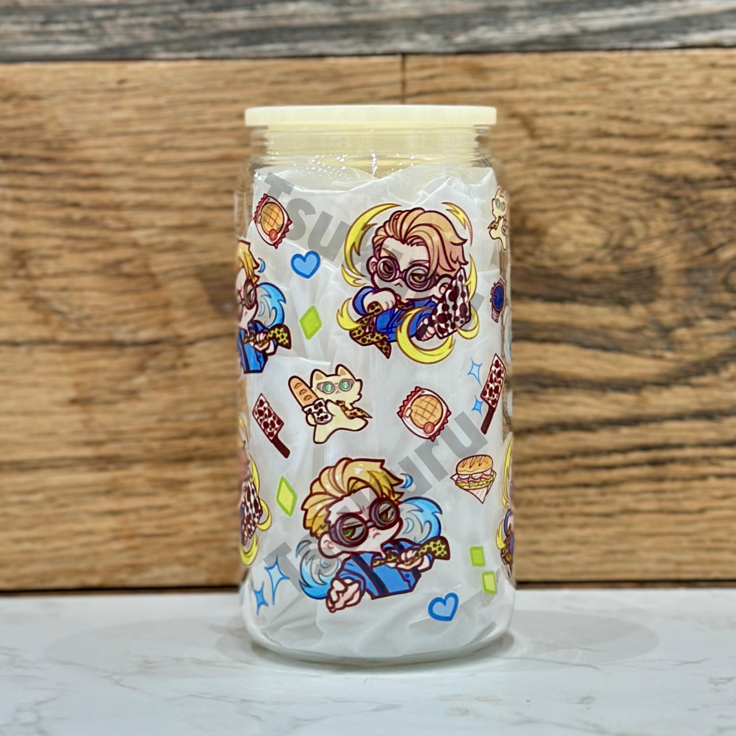 16oz Clear Glass Tumbler - OT (Double Sided)