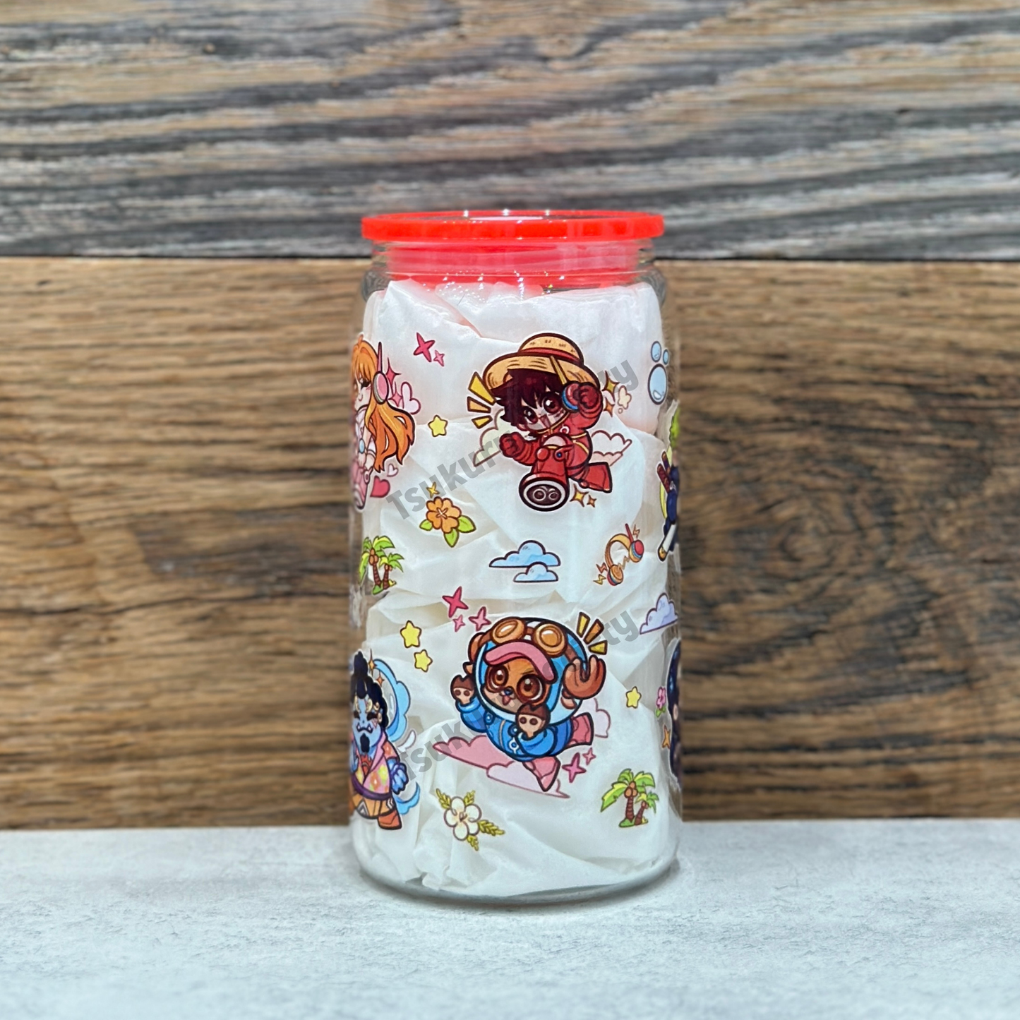 16oz Clear Glass Tumbler - Pirates (Double Sided)