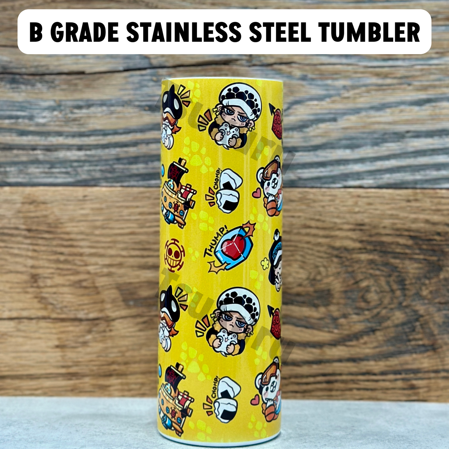 20 oz Stainless Steel Tumbler - Heart Pirates - (B GRADE)