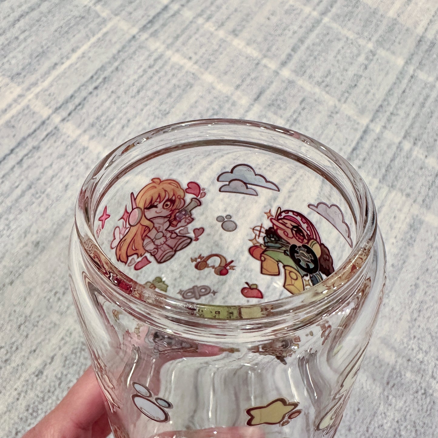 16oz Clear Glass Tumbler - Pirates (Double Sided)