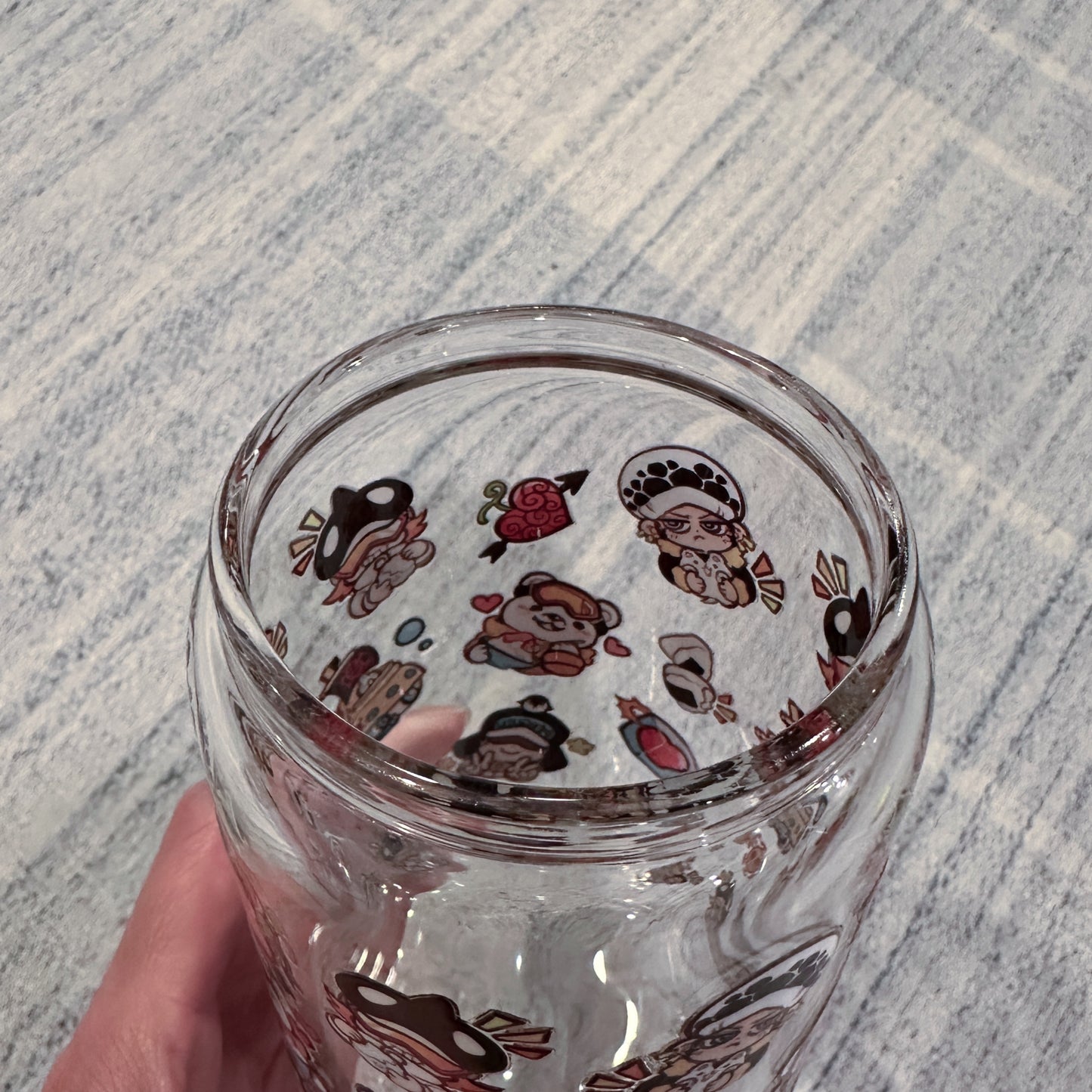 16oz Clear Glass Tumbler - Pirates (Double Sided)