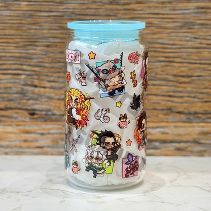 16oz Clear Glass Tumbler - Slayers (Double Sided)