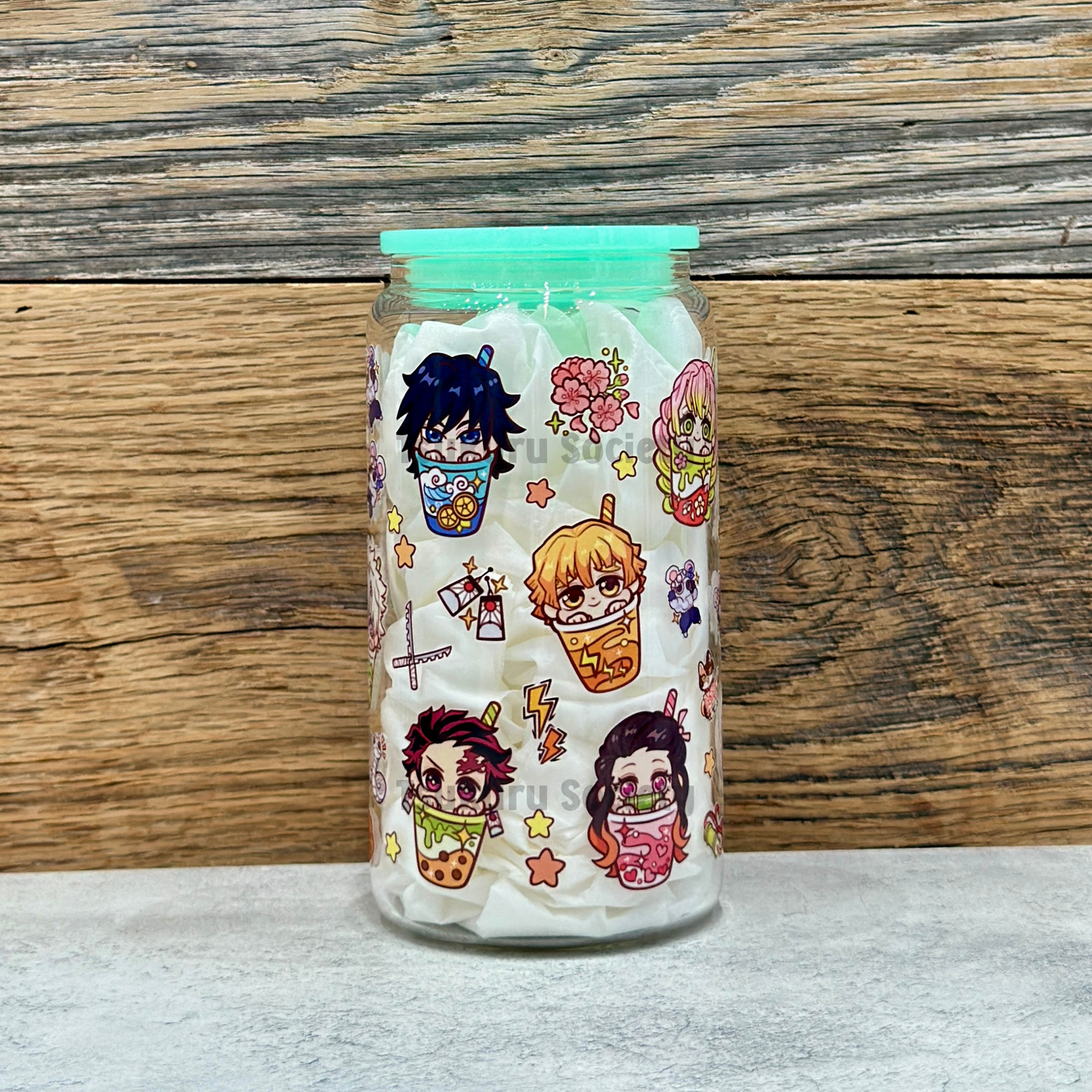 16oz Clear Glass Tumbler - Boba Slayers (Double Sided)