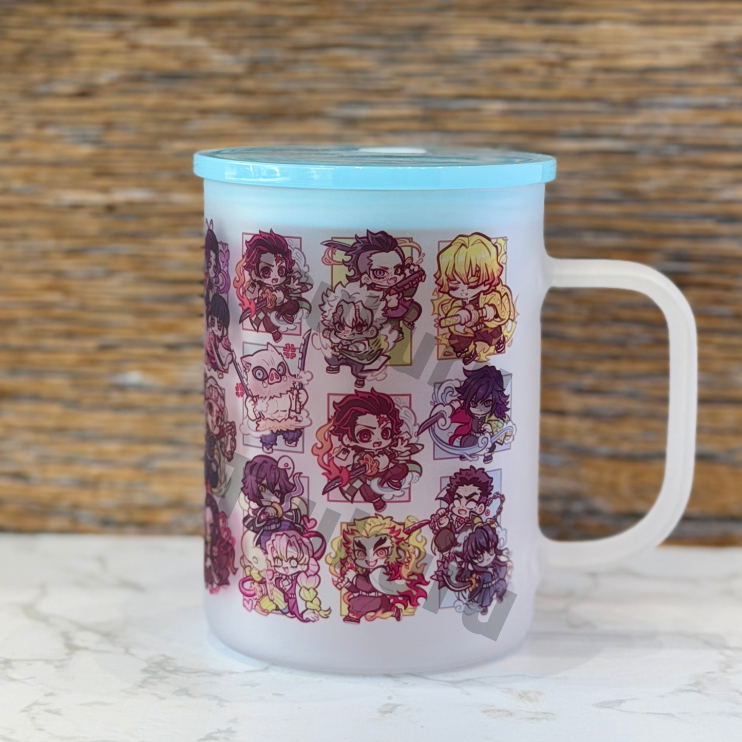 17oz Frosted Glass Mug - Slayers