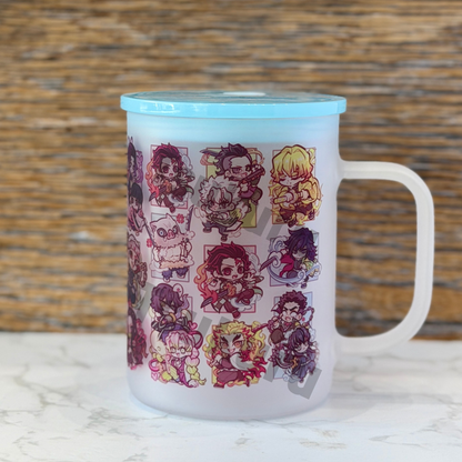 17oz Frosted Glass Mug - Slayers