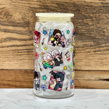 16oz Clear Glass Tumbler - Assassins (Double Sided)