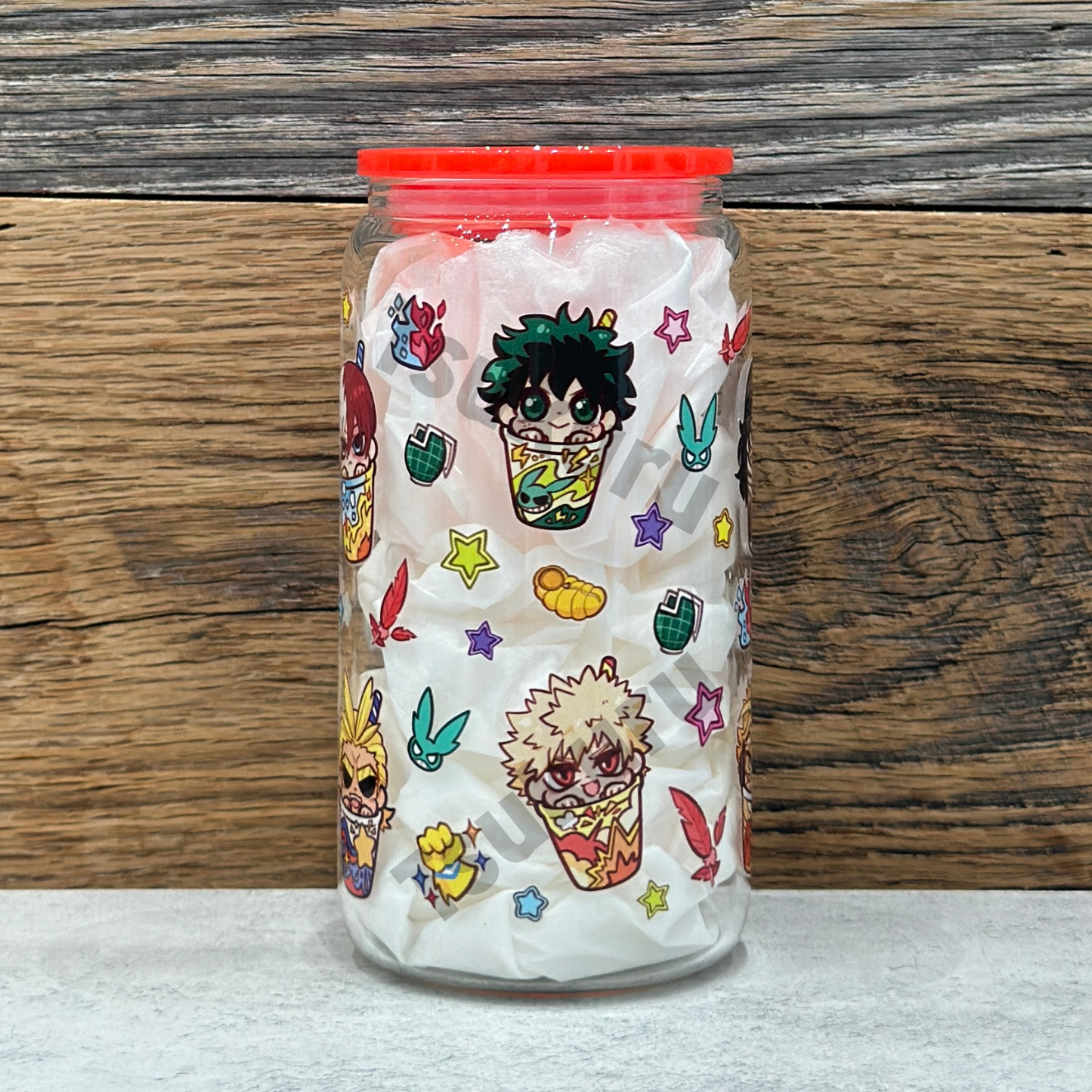 16oz Clear Glass Tumbler - Heroes (Double Sided)