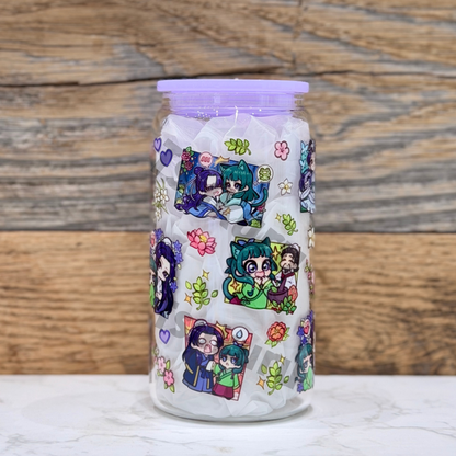 16oz Clear Glass Tumbler - TAD V2 (Double Sided)