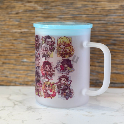 17oz Frosted Glass Mug - Slayers