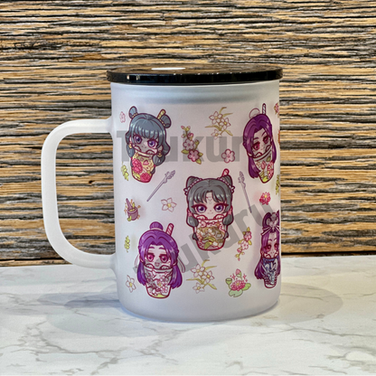17oz Frosted Glass Mug - Boba AD
