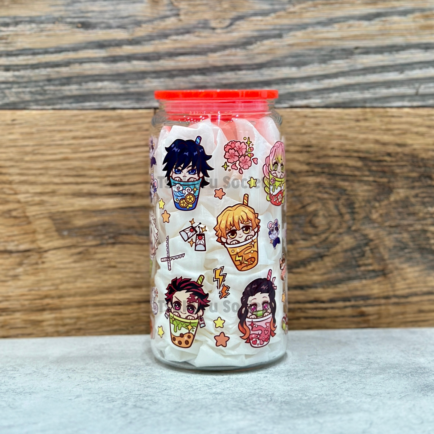 16oz Clear Glass Tumbler - Boba Slayers (Double Sided)