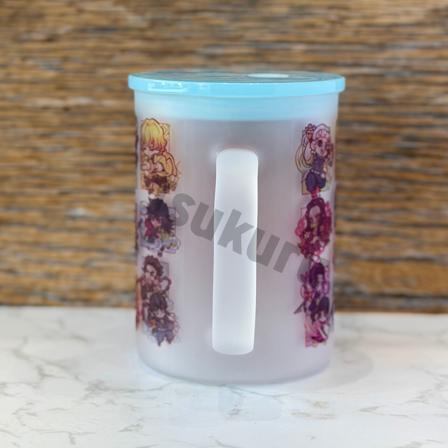 17oz Frosted Glass Mug - Slayers