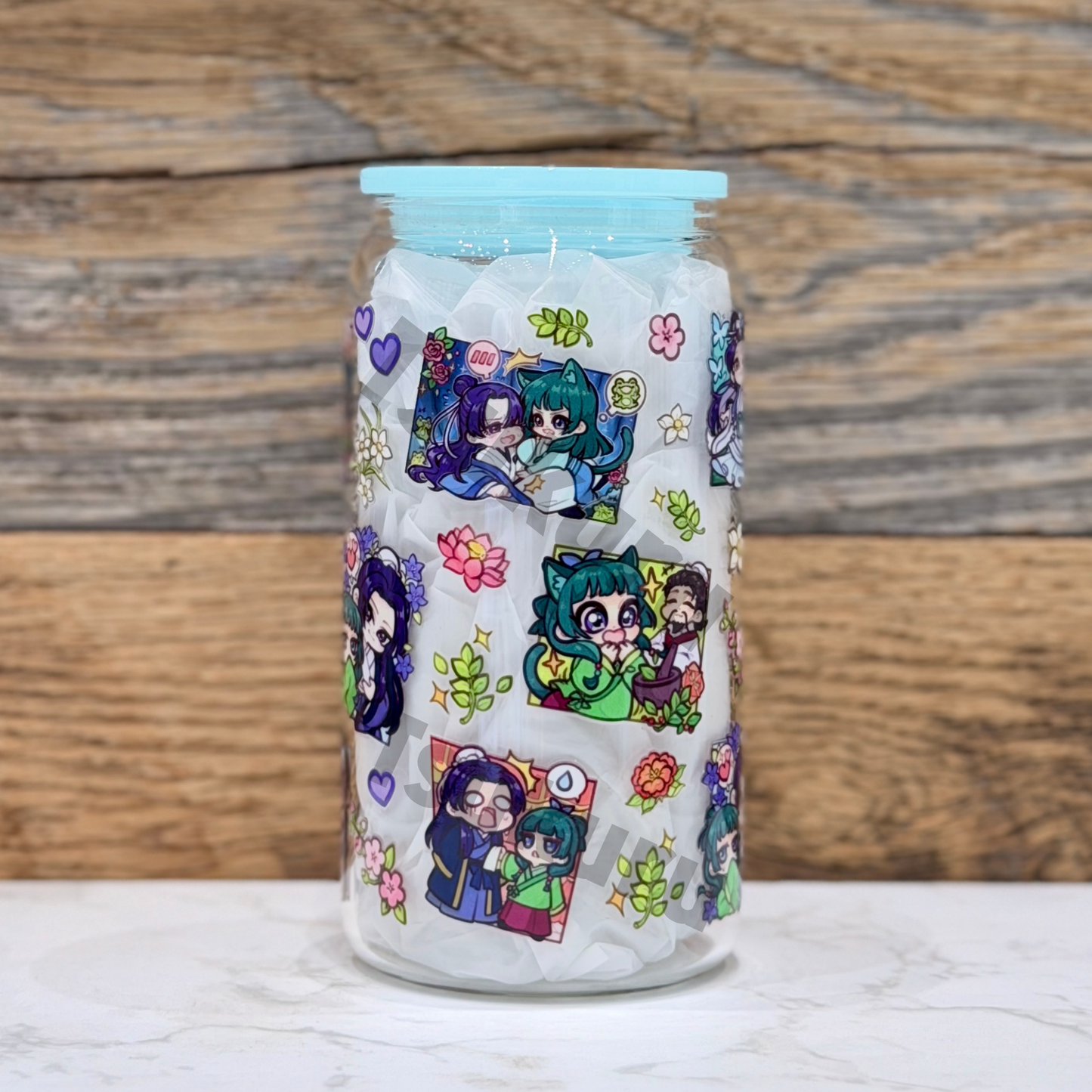 16oz Clear Glass Tumbler - TAD V2 (Double Sided)