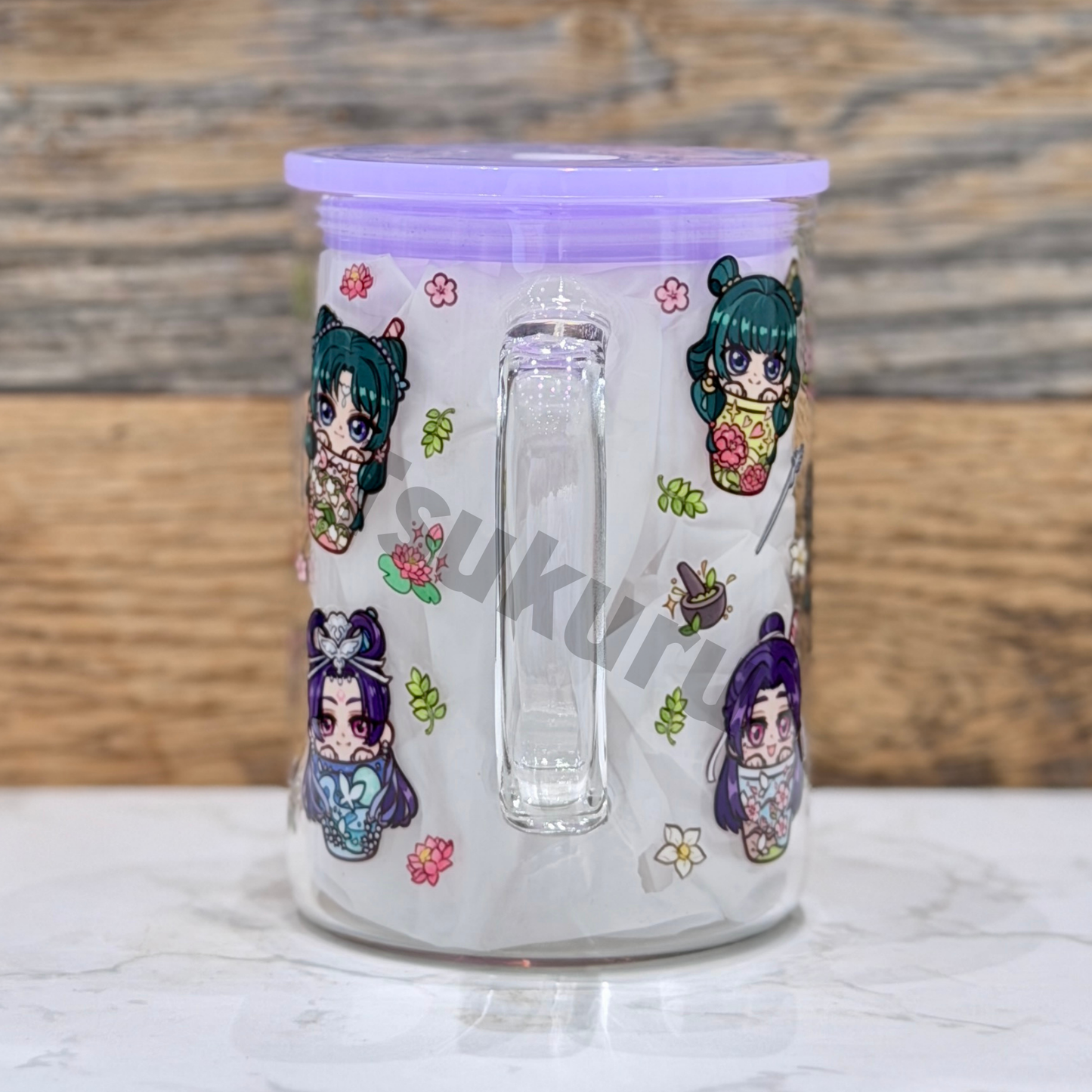 17oz Glass Mug - Boba AD (Double Sided)