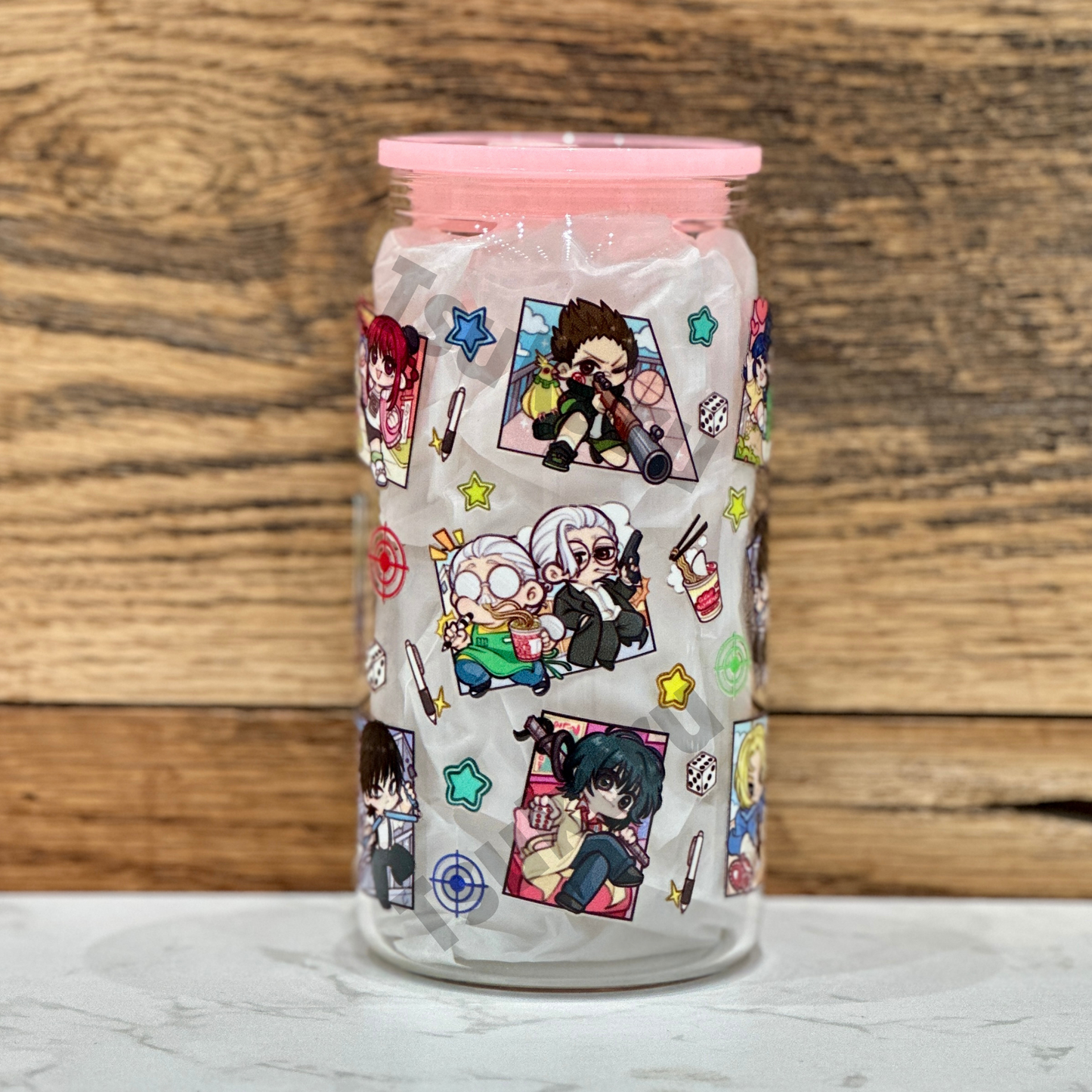 16oz Clear Glass Tumbler - Assassins (Double Sided)