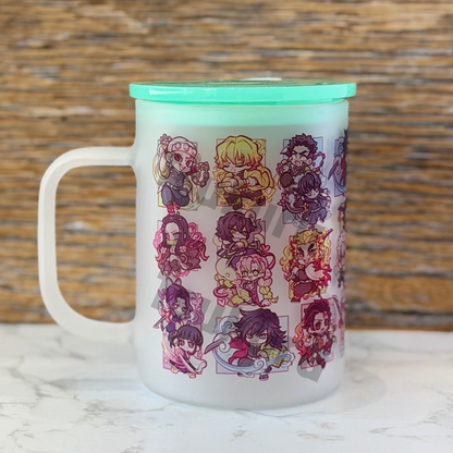 17oz Frosted Glass Mug - Slayers