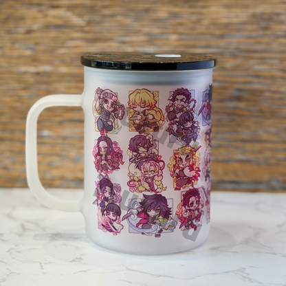 17oz Frosted Glass Mug - Slayers
