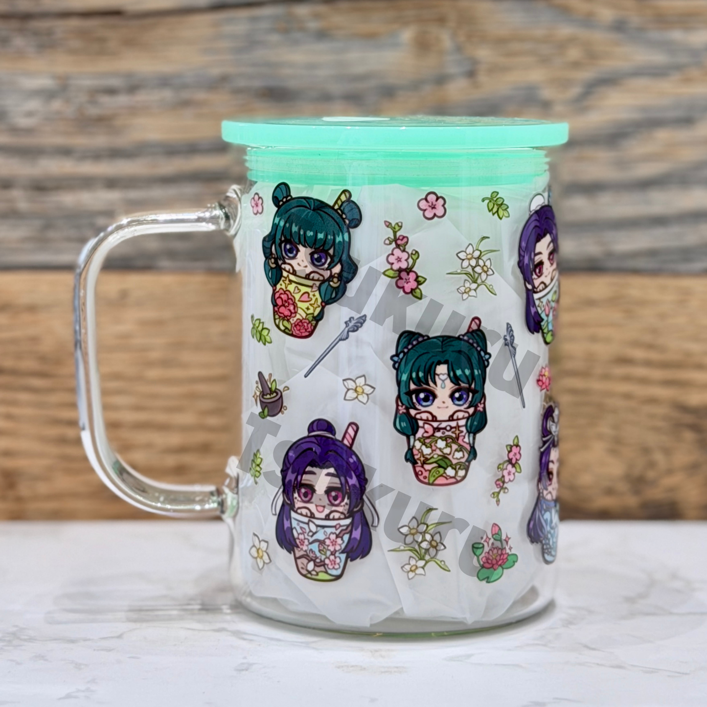 17oz Glass Mug - Boba AD (Double Sided)