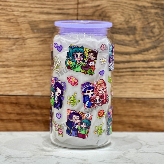 16oz Clear Glass Tumbler - TAD (Double Sided)