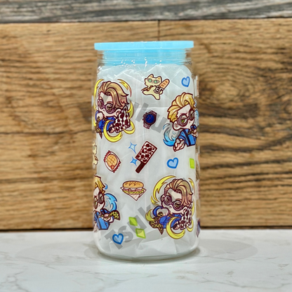 16oz Clear Glass Tumbler - OT (Double Sided)