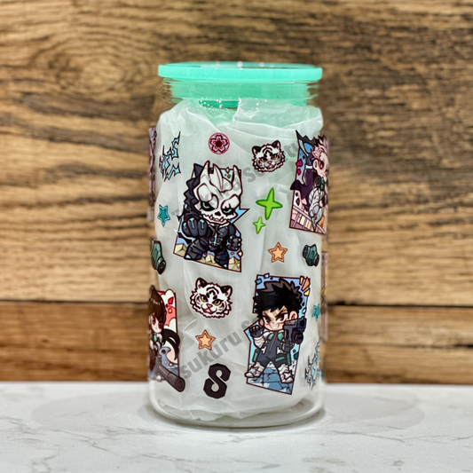 16oz Clear Glass Tumbler - K8 (Double Sided)