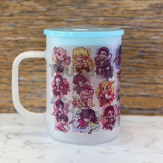 17oz Frosted Glass Mug - Slayers