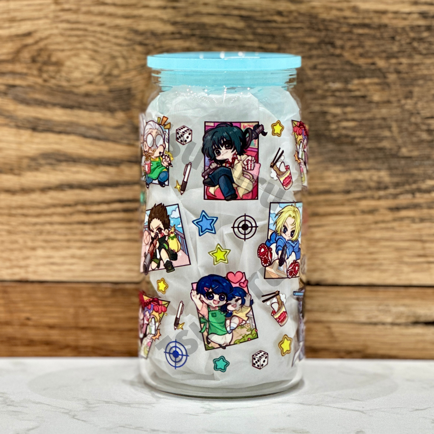 16oz Clear Glass Tumbler - Assassins (Double Sided)