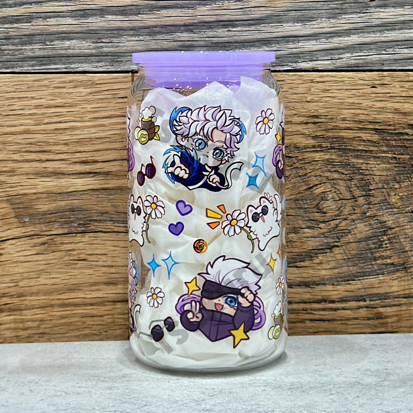 16oz Clear Glass Tumbler - Strongest (Double Sided)