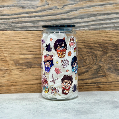 16oz Clear Glass Tumbler - Boba Slayers (Double Sided)