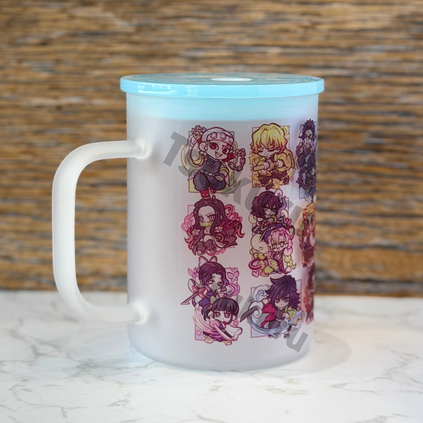 17oz Frosted Glass Mug - Slayers