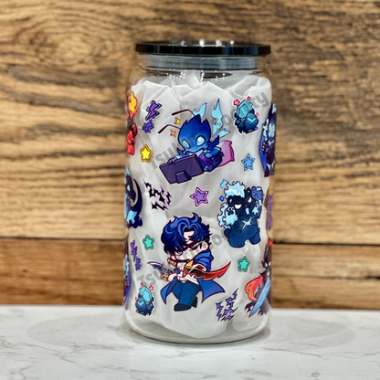 16oz Clear Glass Tumbler - SL (Double Sided)