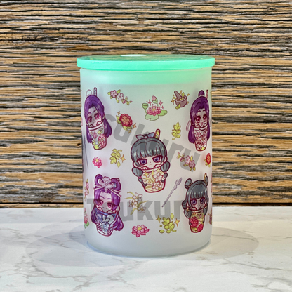 17oz Frosted Glass Mug - Boba AD