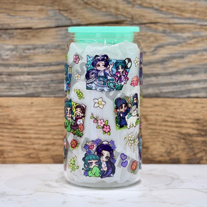 16oz Clear Glass Tumbler - TAD V2 (Double Sided)