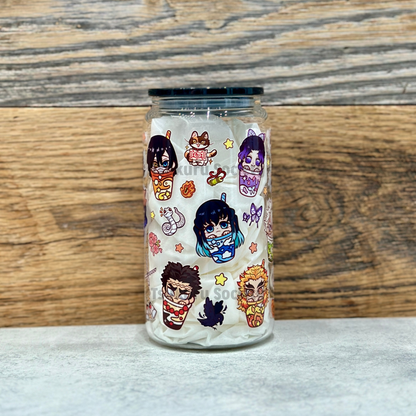 16oz Clear Glass Tumbler - Boba Slayers (Double Sided)