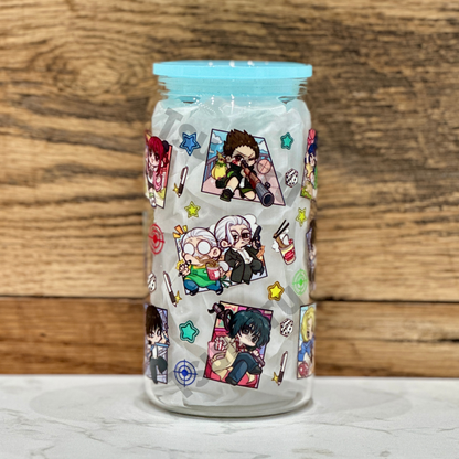 16oz Clear Glass Tumbler - Assassins (Double Sided)