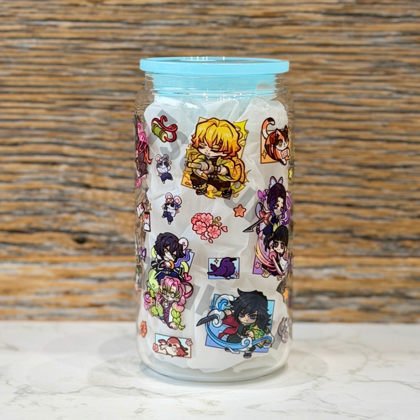 16oz Clear Glass Tumbler - Slayers (Double Sided)