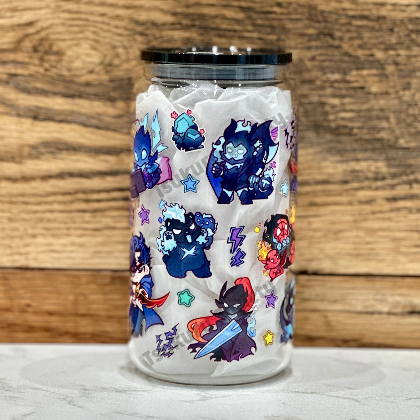16oz Clear Glass Tumbler - SL (Double Sided)