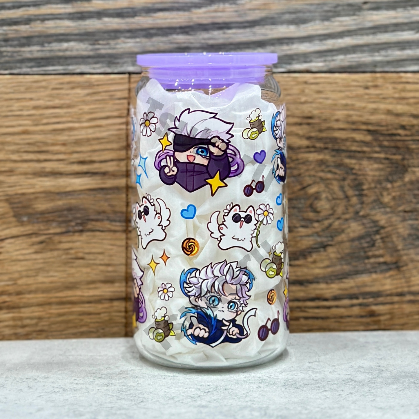 16oz Clear Glass Tumbler - Strongest (Double Sided)
