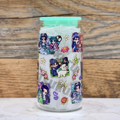 16oz Clear Glass Tumbler - TAD V2 (Double Sided)