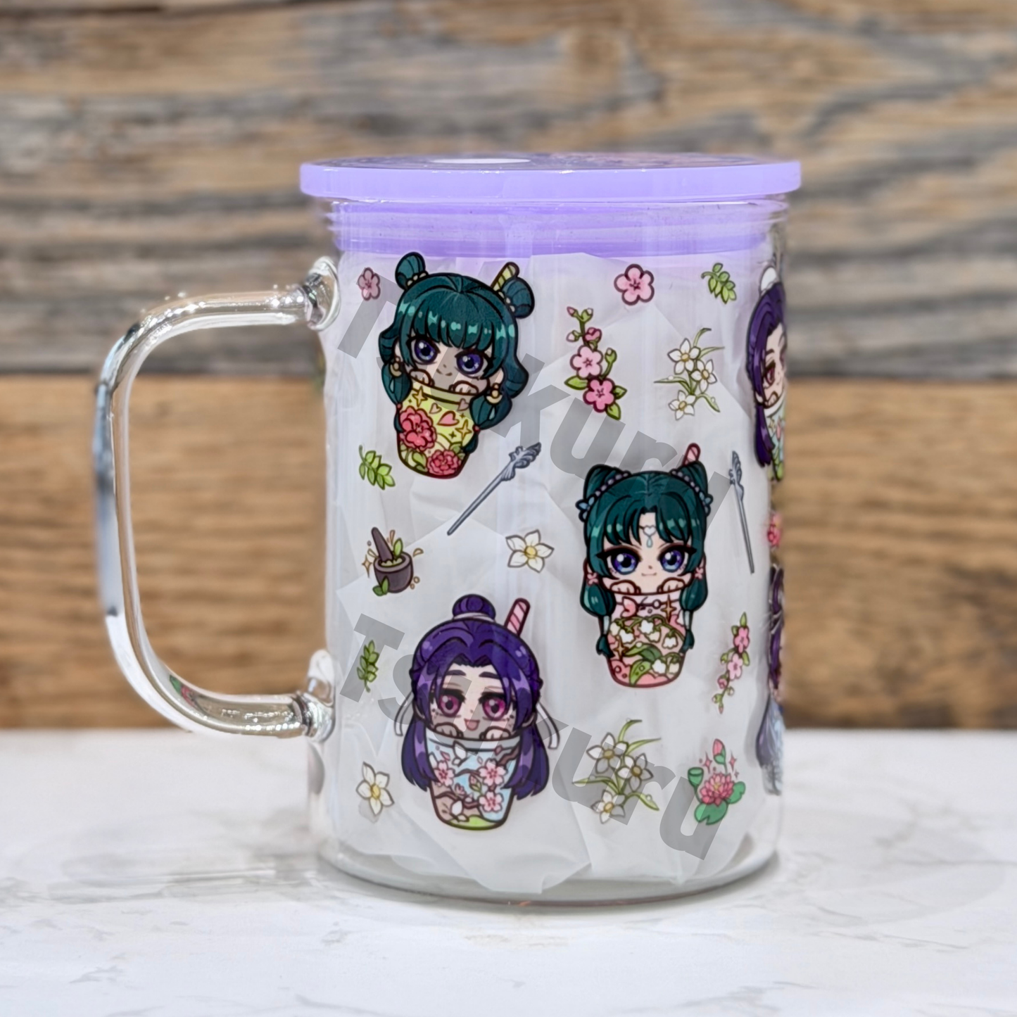 17oz Glass Mug - Boba AD (Double Sided)