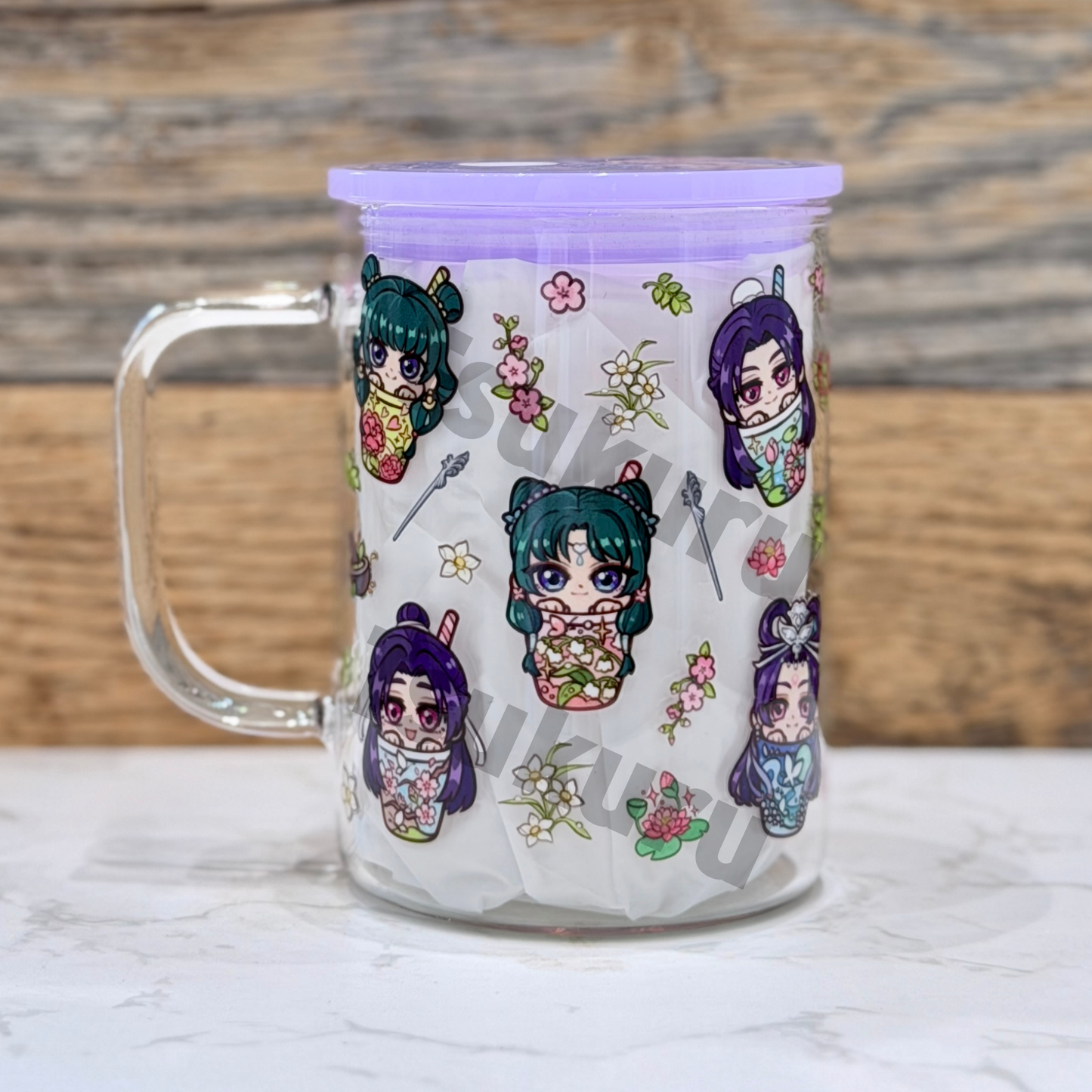 17oz Glass Mug - Boba AD (Double Sided)