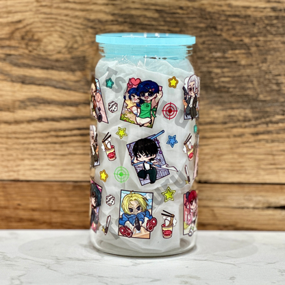 16oz Clear Glass Tumbler - Assassins (Double Sided)