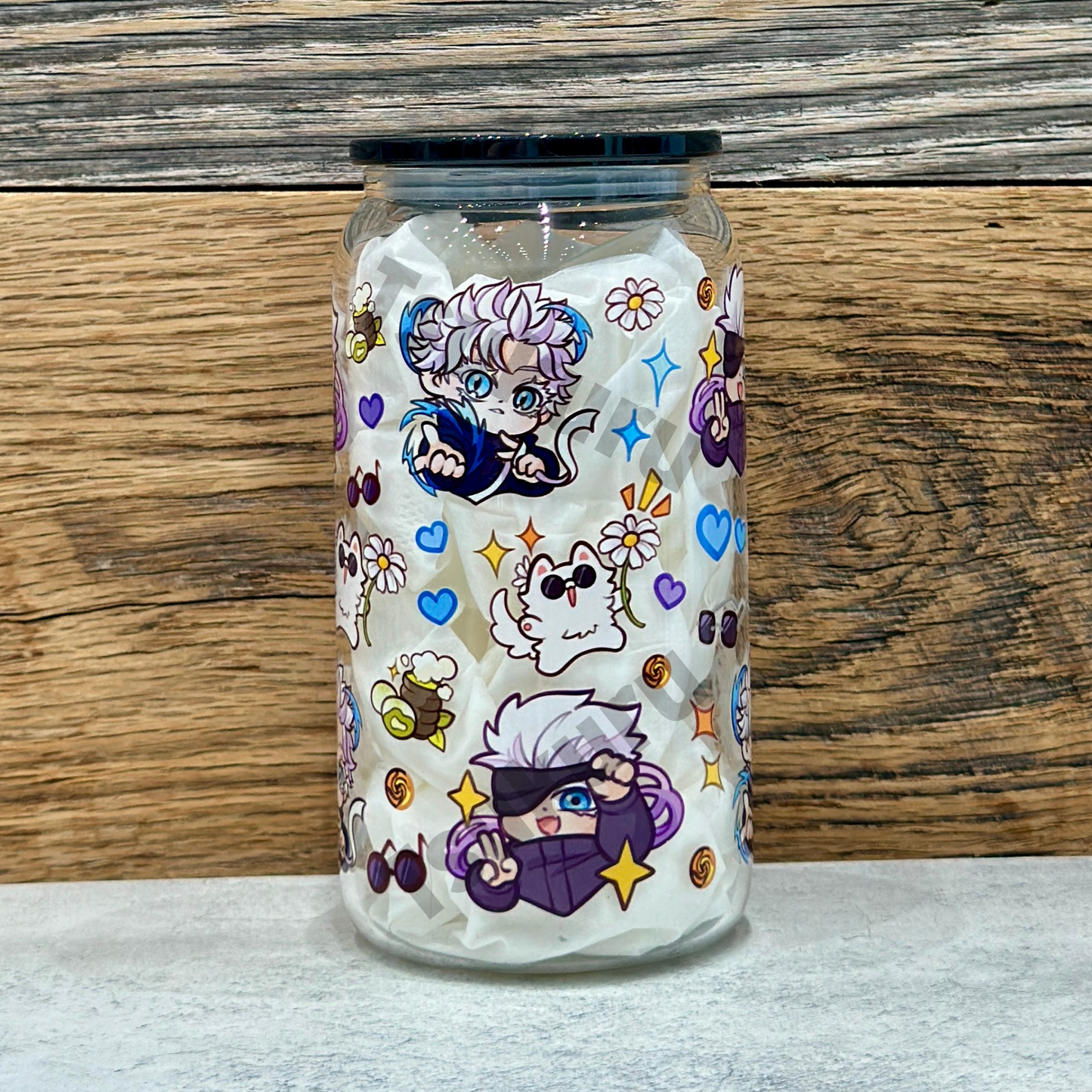 16oz Clear Glass Tumbler - Strongest (Double Sided)