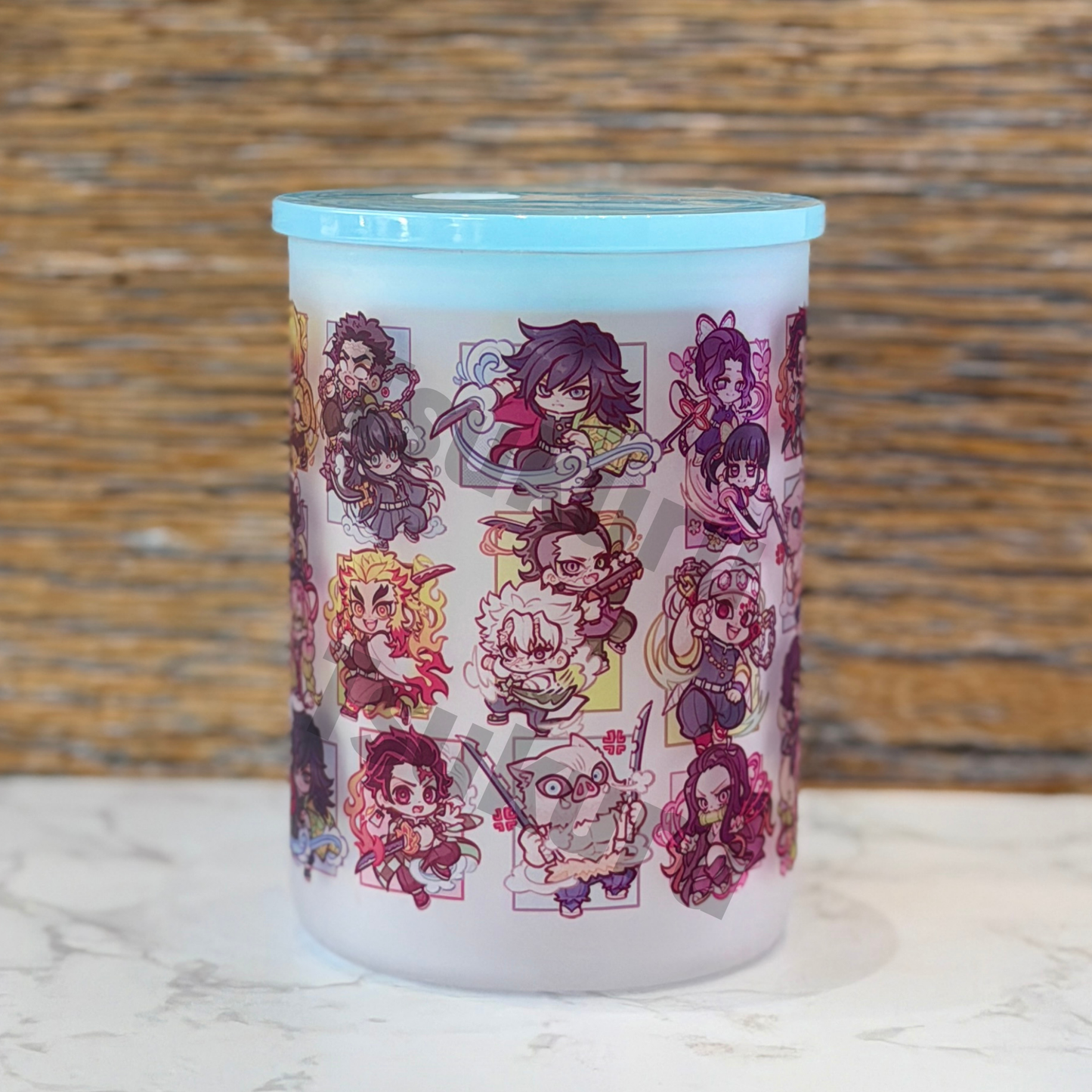 17oz Frosted Glass Mug - Slayers