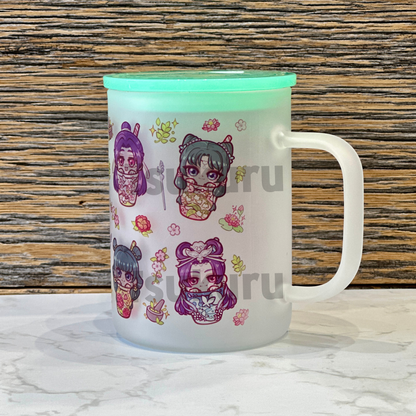 17oz Frosted Glass Mug - Boba AD