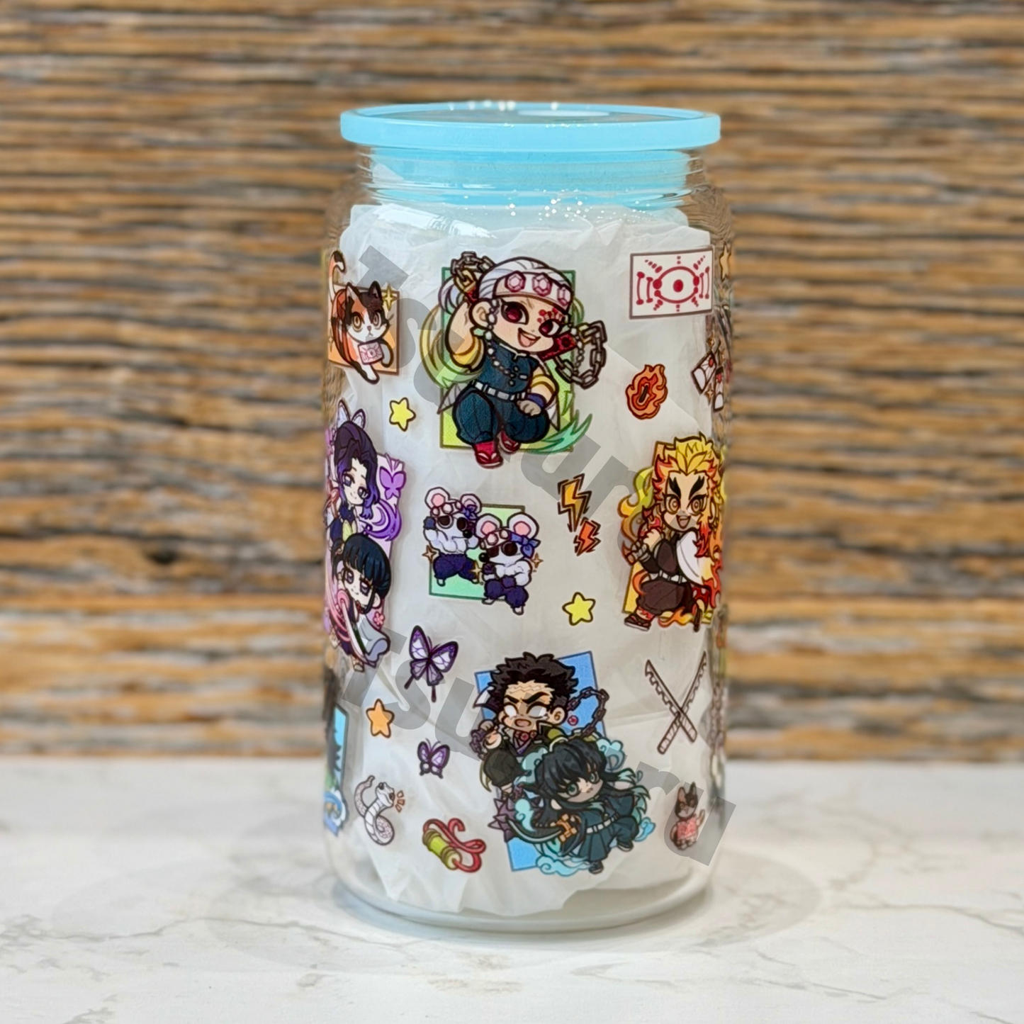 16oz Clear Glass Tumbler - Slayers (Double Sided)