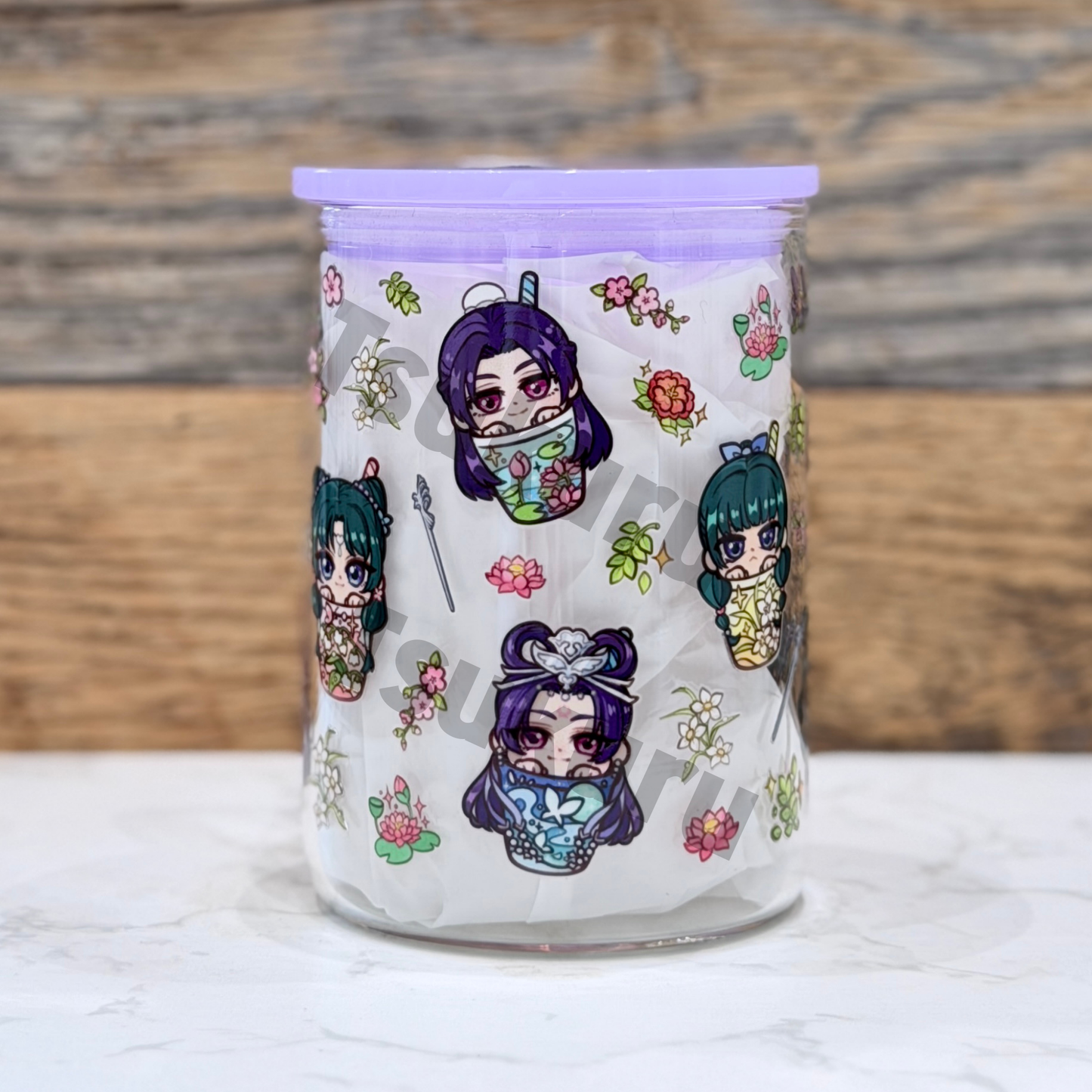 17oz Glass Mug - Boba AD (Double Sided)