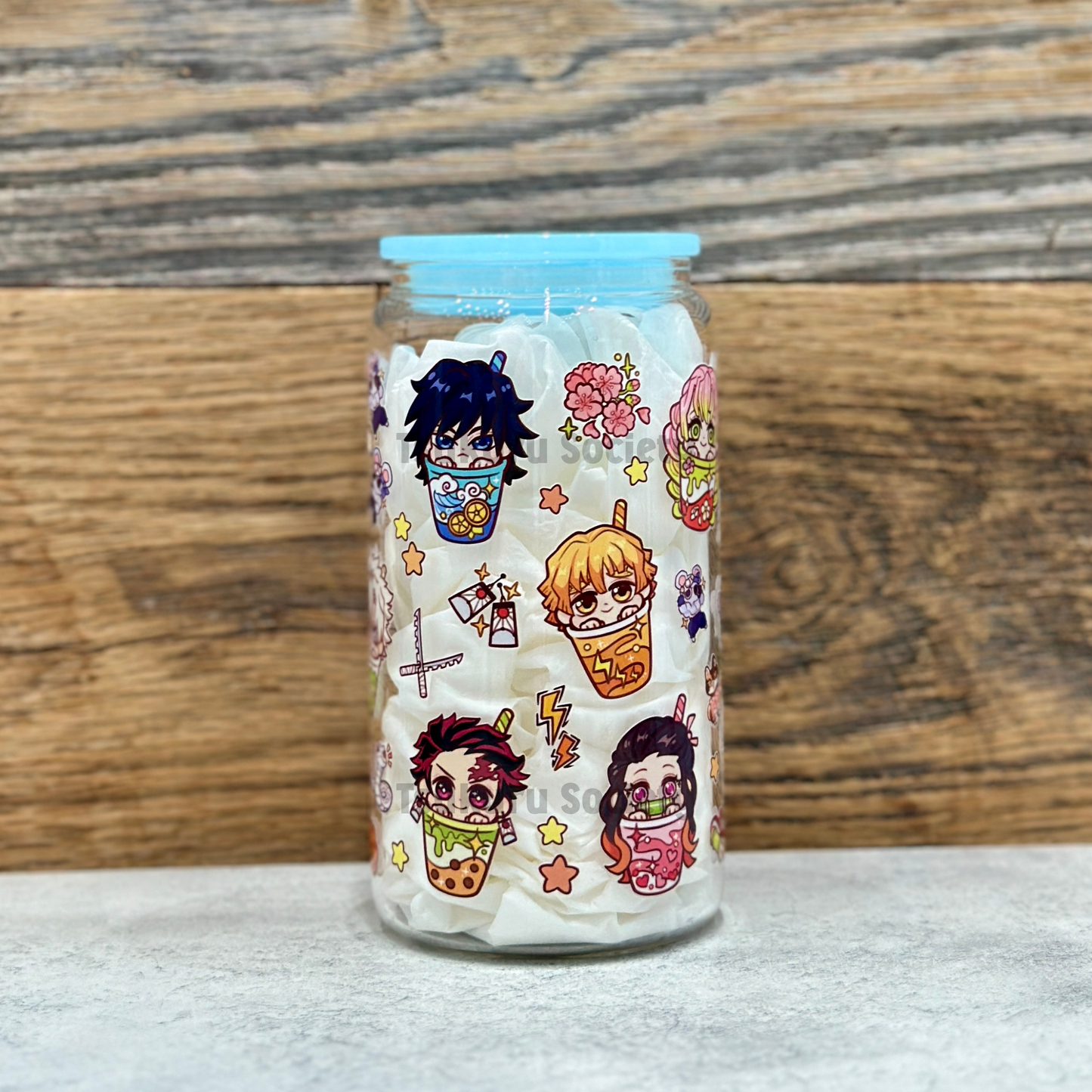 16oz Clear Glass Tumbler - Boba Slayers (Double Sided)